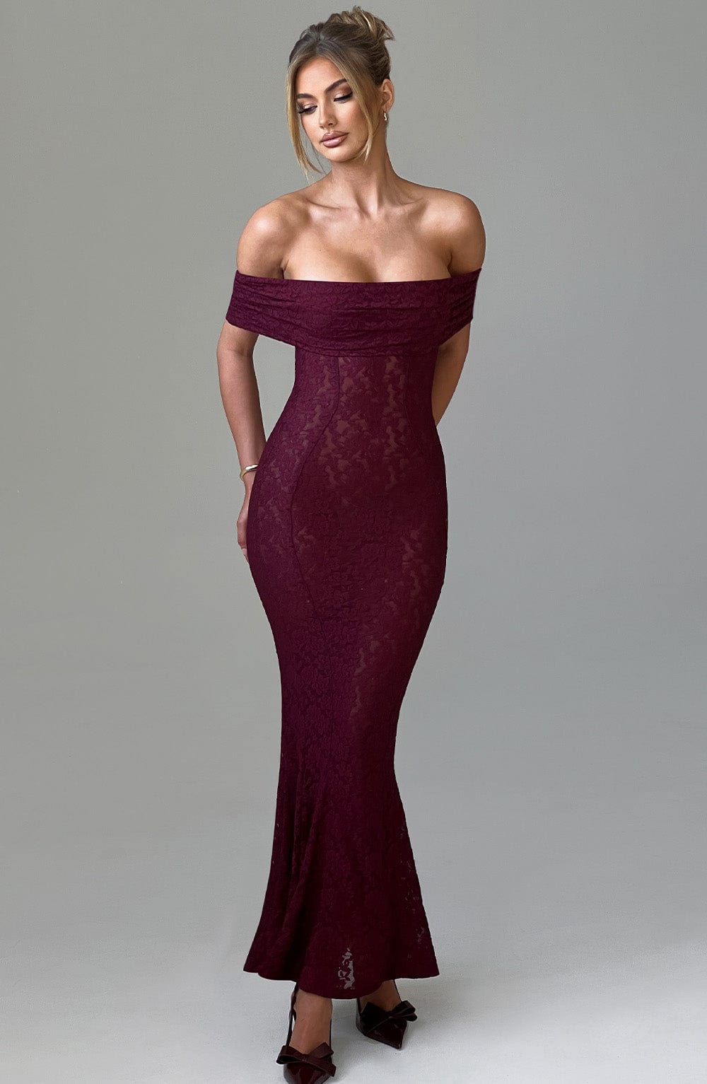 Stephanie Maxi Dress - Burgundy Dress Babyboo Fashion Premium Exclusive Design