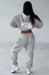Studio Sweatpants - Light Grey/White Pants Babyboo Fashion Premium Exclusive Design