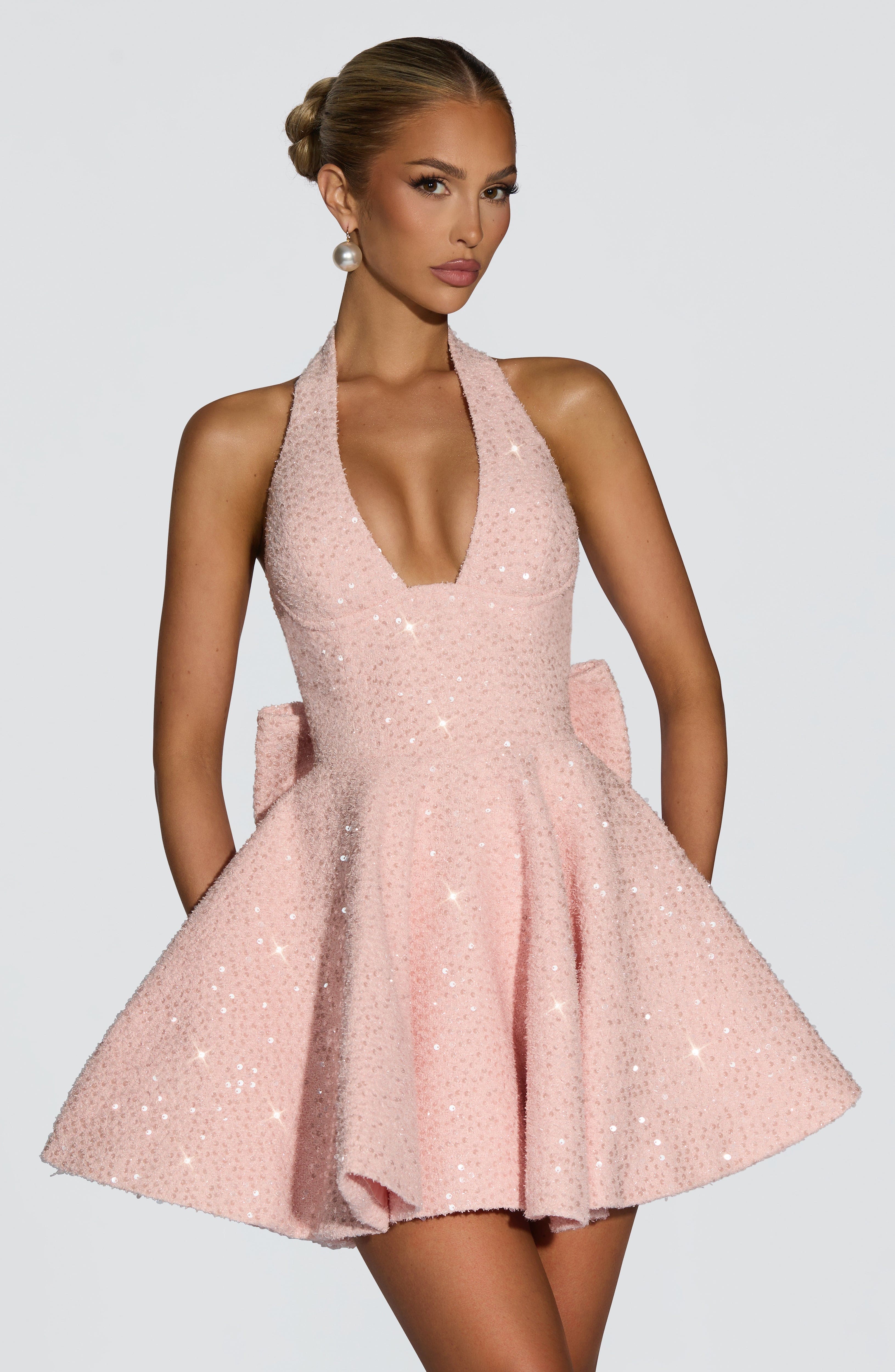 Talara Mini Dress - Blush Dress XS Babyboo Fashion Premium Exclusive Design