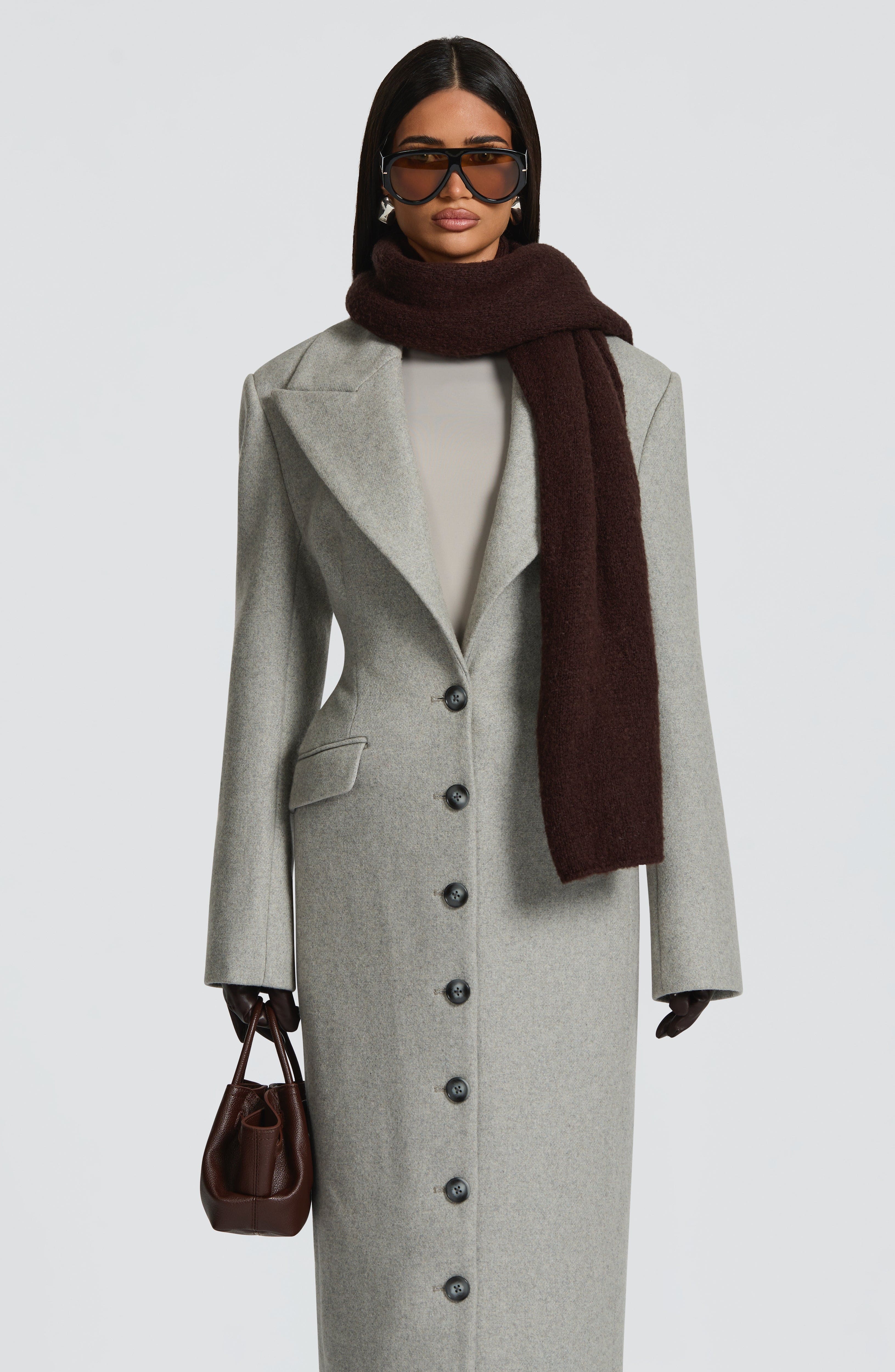 Talin Scarf - Plum Brown Accessories ONE SIZE Babyboo Fashion Premium Exclusive Design