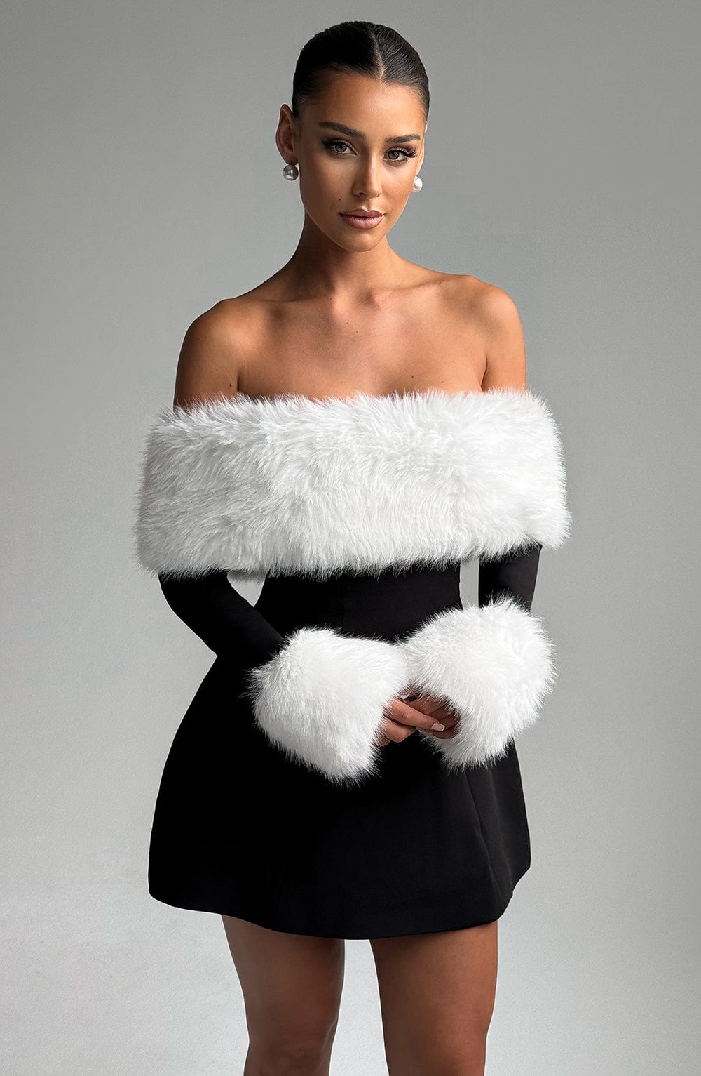 Villanelle Mini Dress - Black/White Dress Babyboo Fashion Premium Exclusive Design