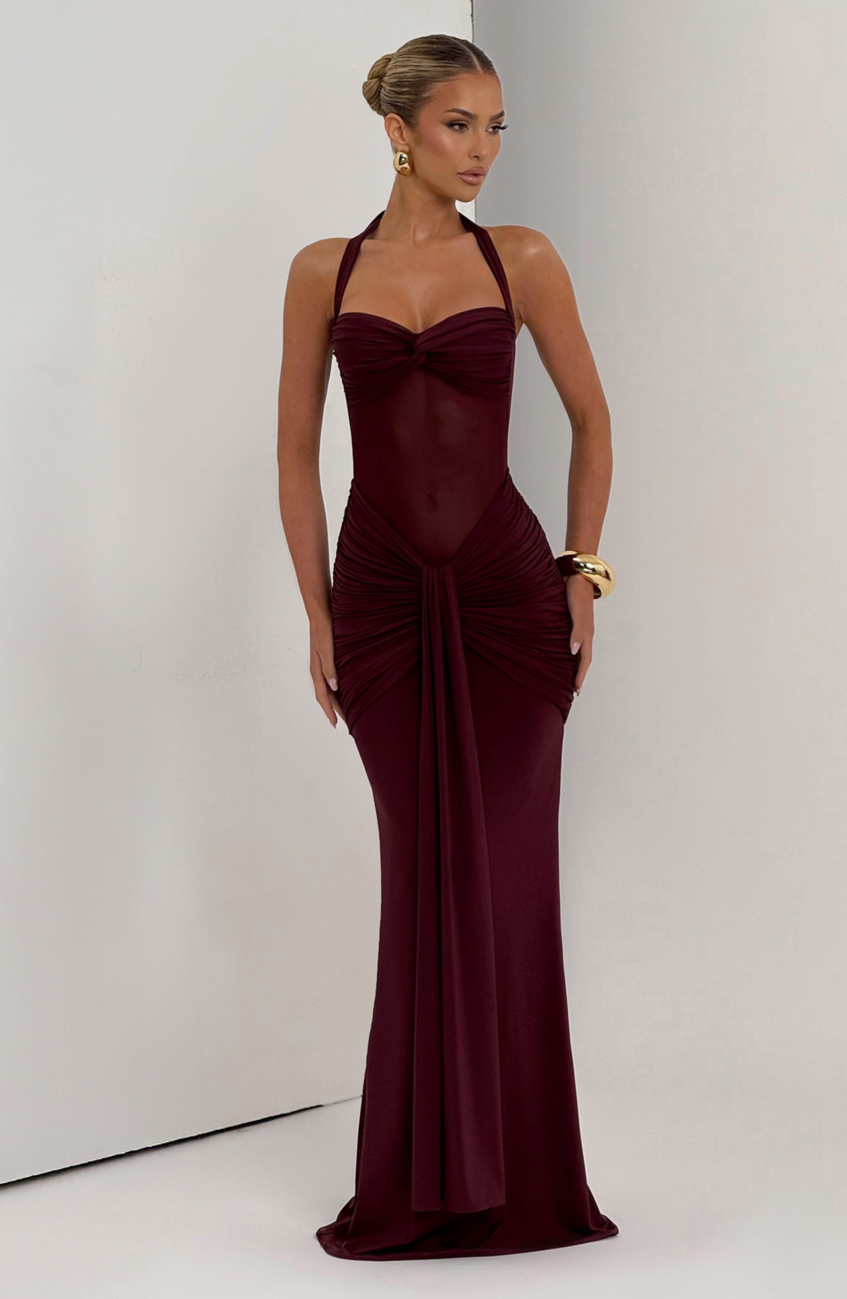 Vixen Maxi Dress - Cherry Lacquer Dress Babyboo Fashion Premium Exclusive Design