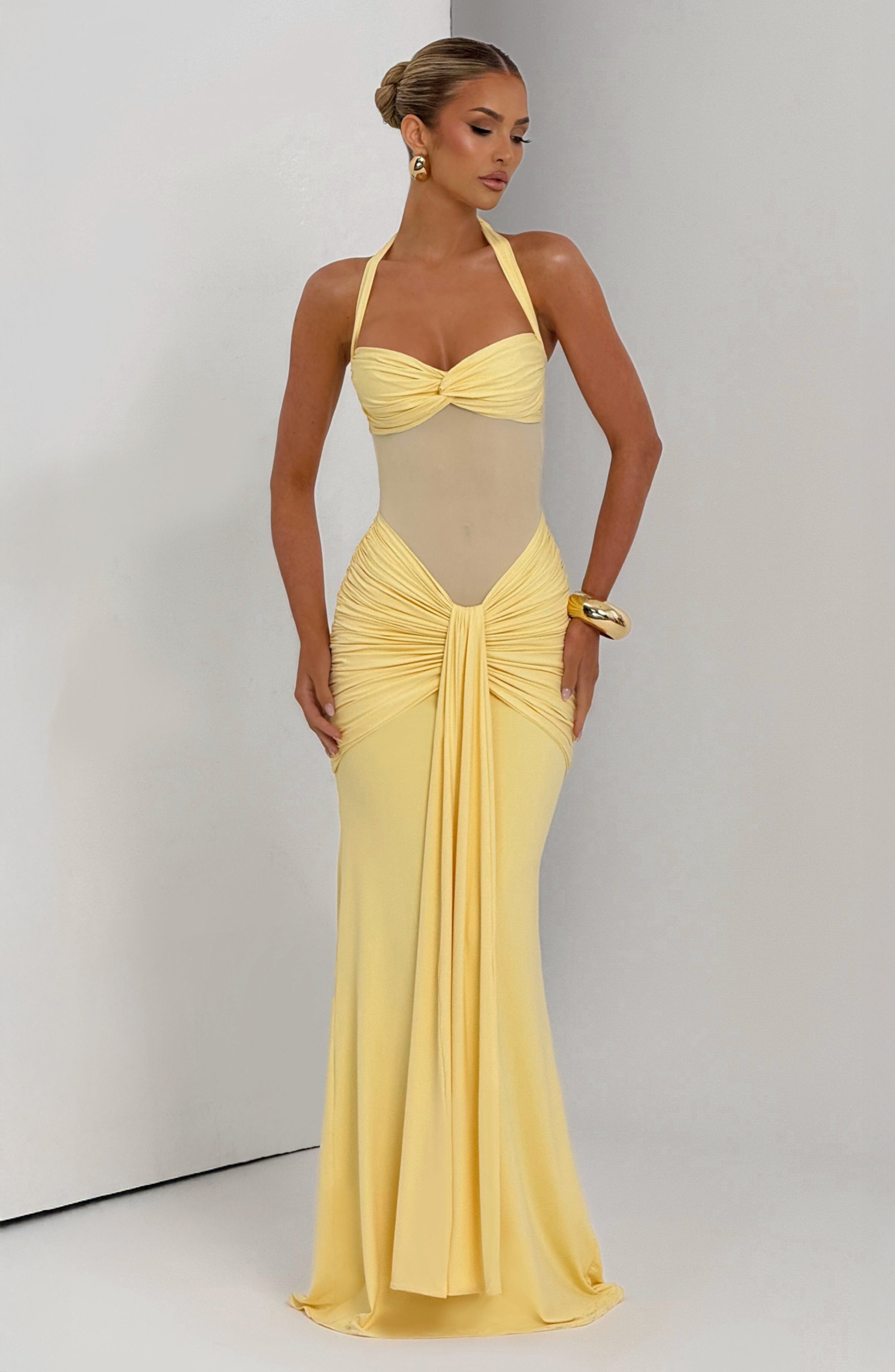 Vixen Maxi Dress - Lemon Dress Babyboo Fashion Premium Exclusive Design