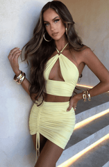 Xava Mini Skirt - Lemon Skirt XS Babyboo Fashion Premium Exclusive Design