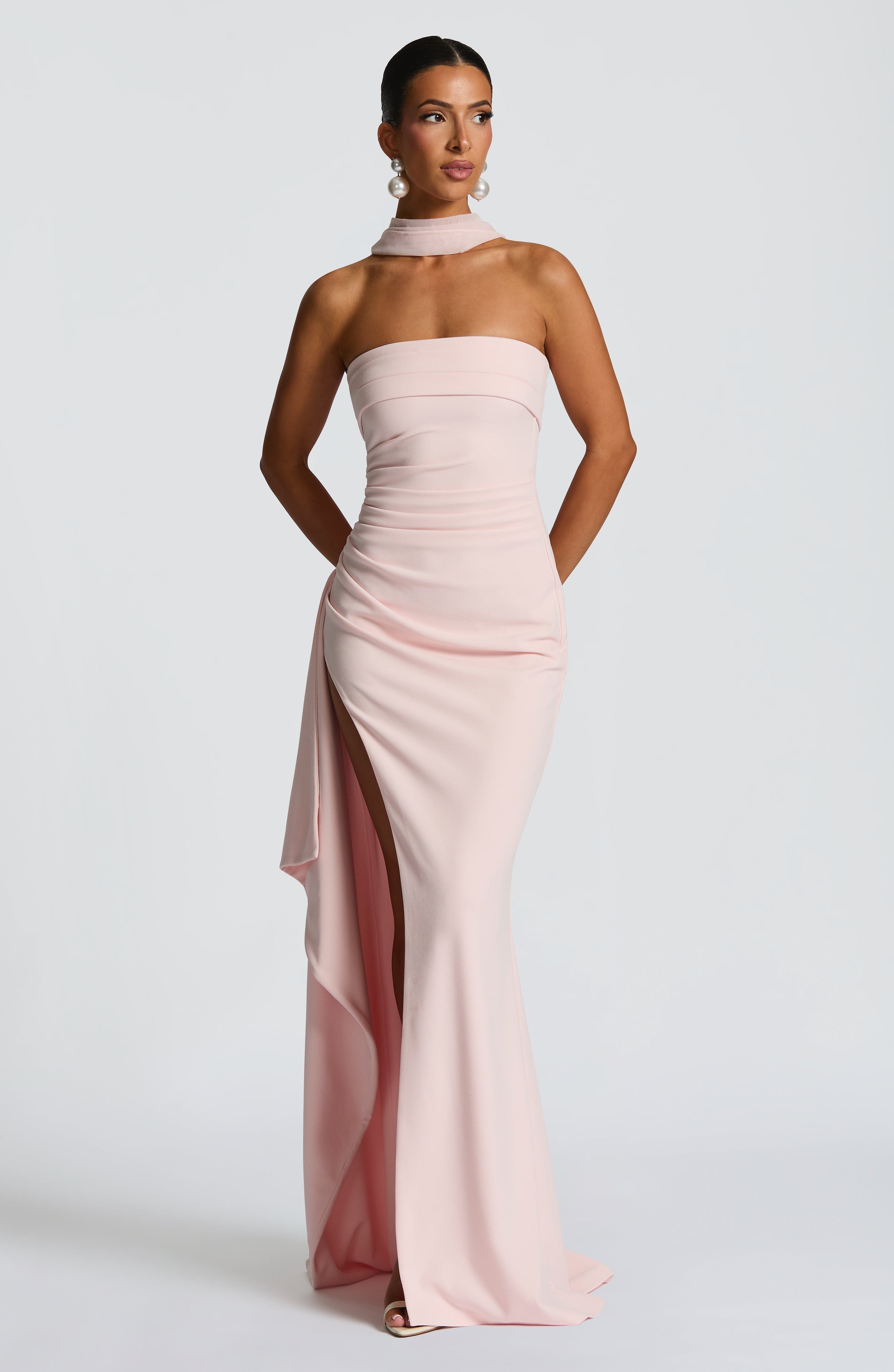 Zafira Maxi Dress - Blush Dress Babyboo Fashion Premium Exclusive Design