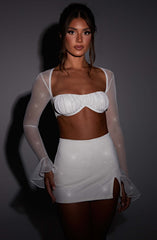 Zima Skort - Ivory Sparkle Skorts XS Babyboo Fashion Premium Exclusive Design